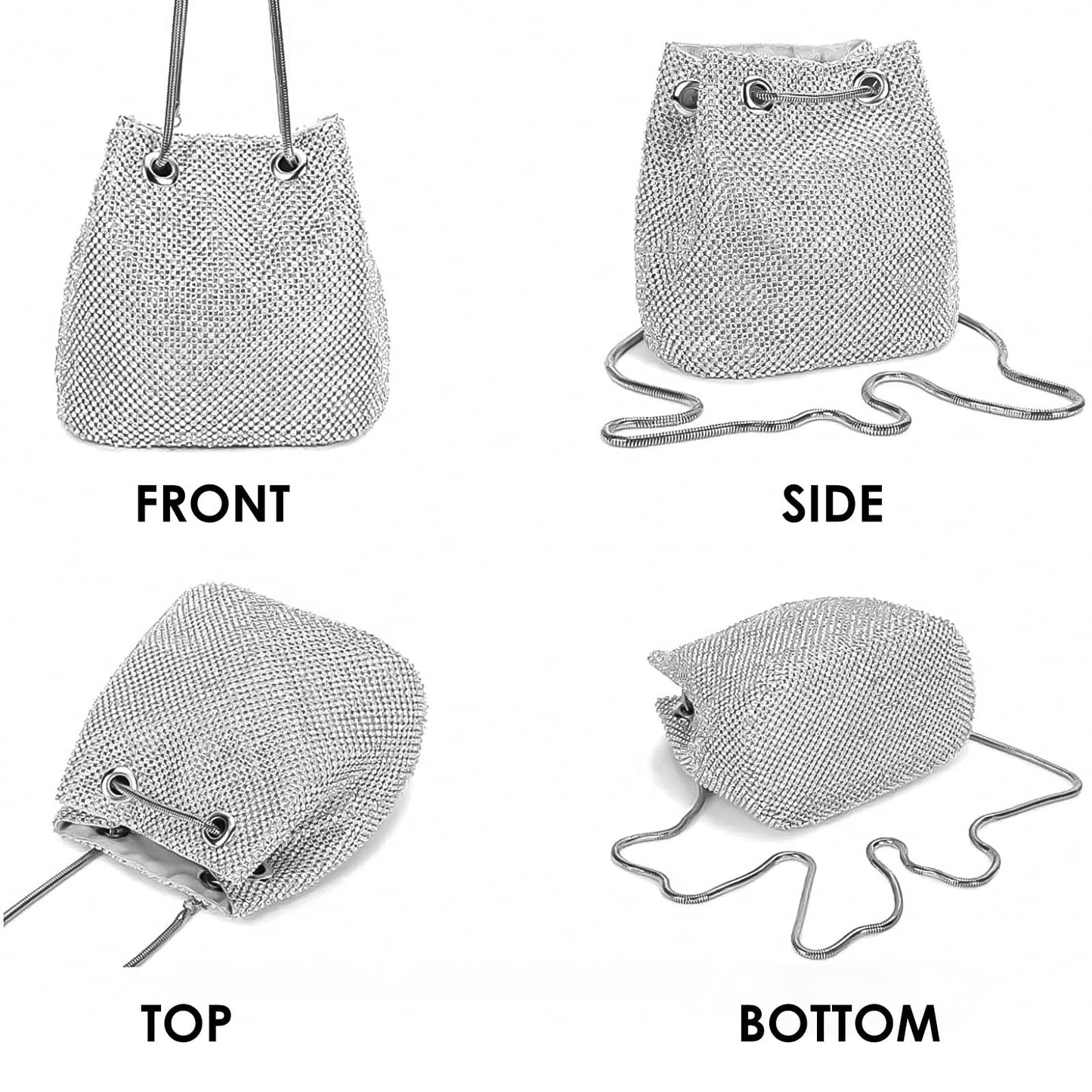 Shoulder Shinny Bucket Handbag