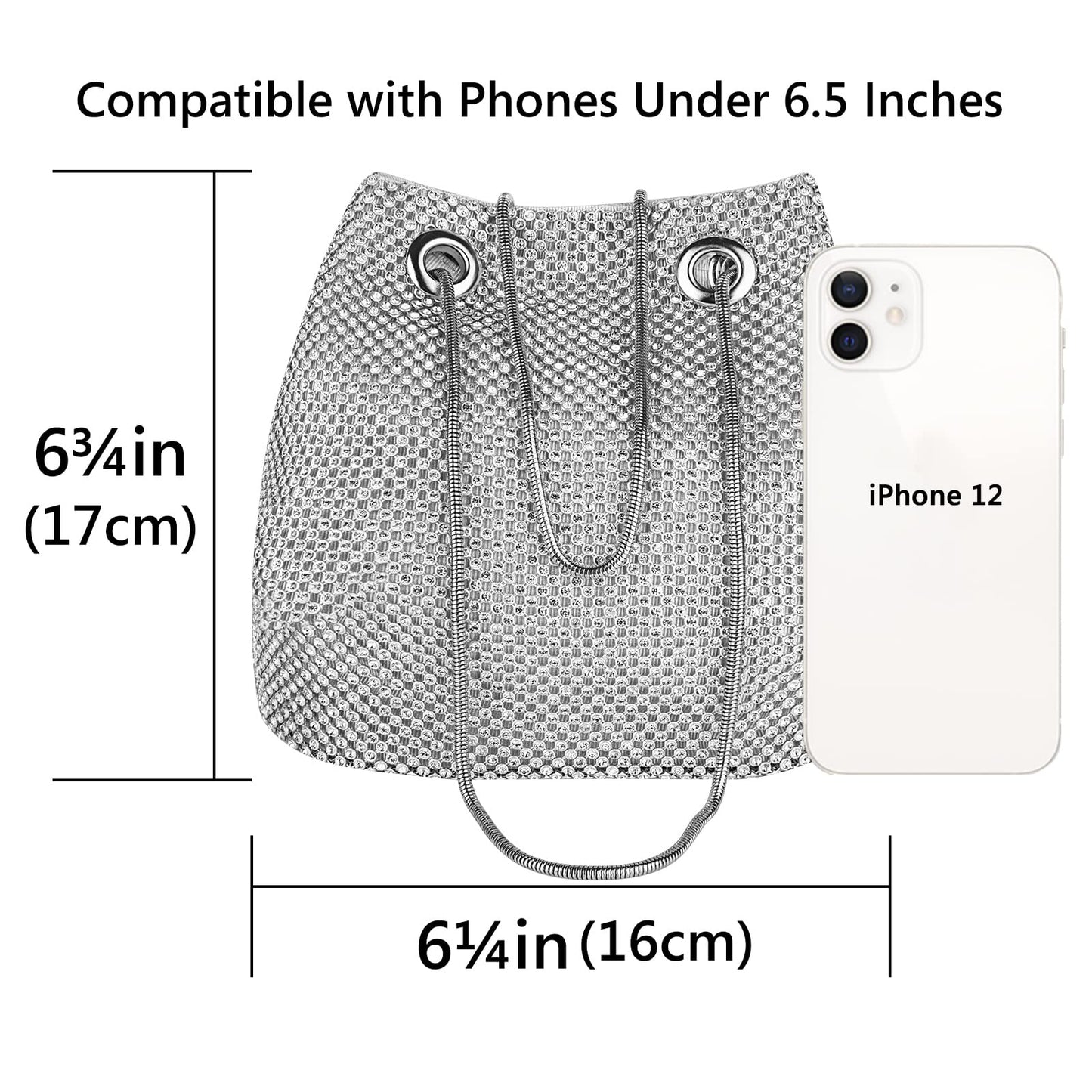 Shoulder Shinny Bucket Handbag