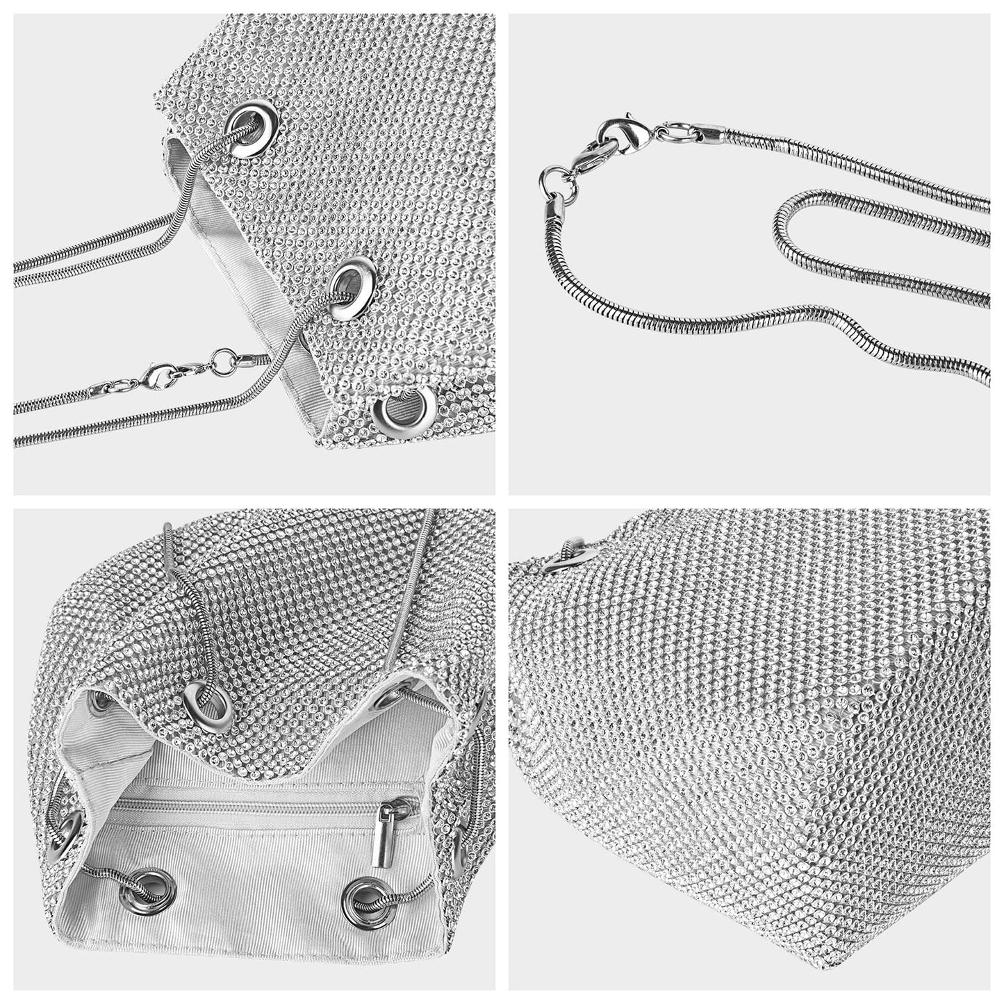 Shoulder Shinny Bucket Handbag