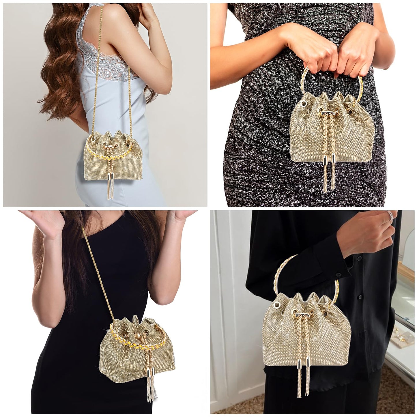 Gold Bucket Bag