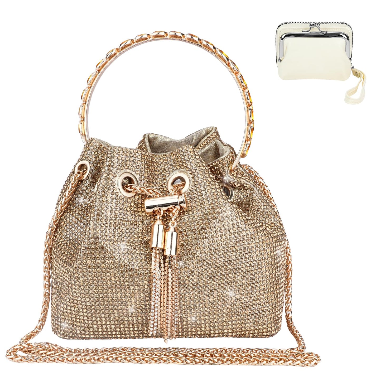 Gold Bucket Bag