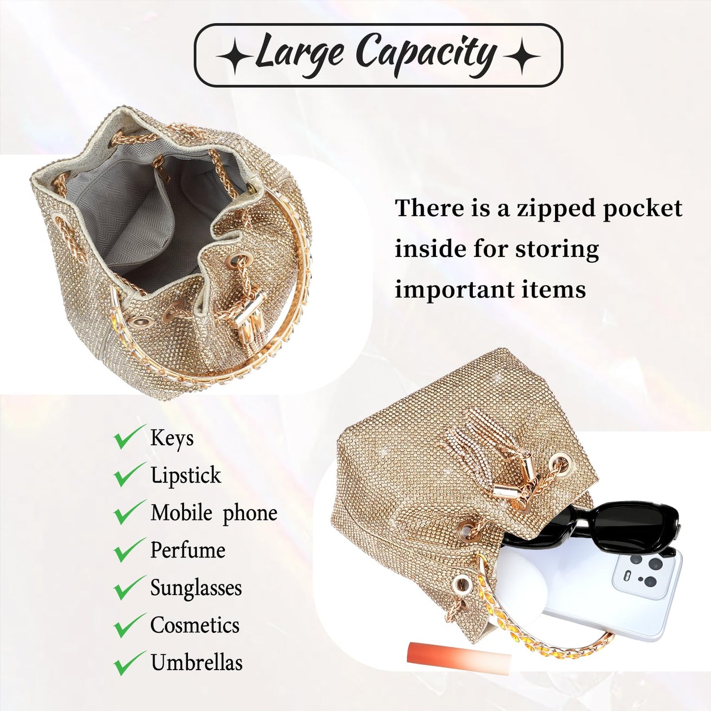 Gold Bucket Bag