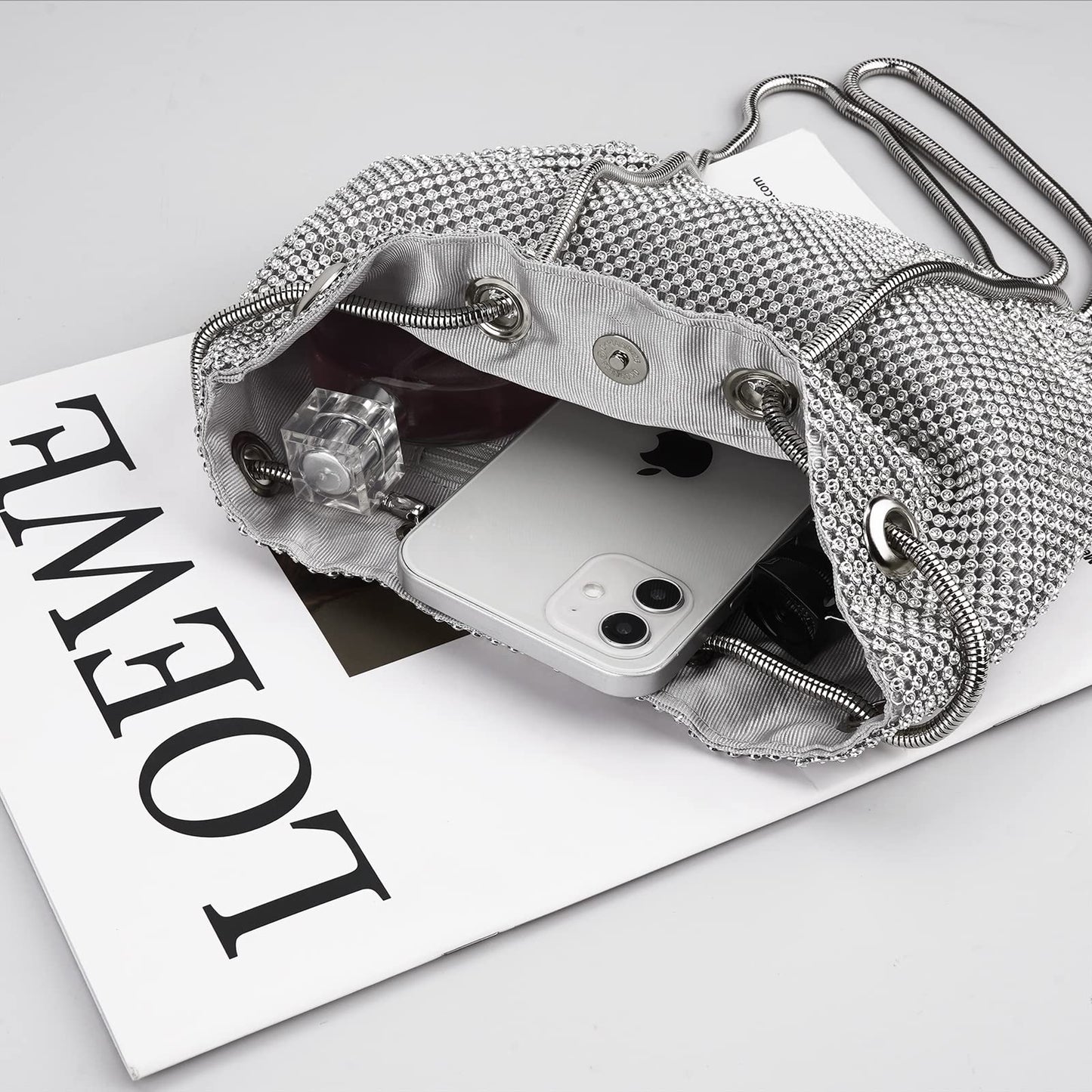 Shoulder Shinny Bucket Handbag